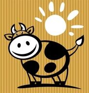 Cartoon Cow N163
