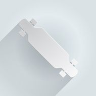 Flat vector icon for longboard