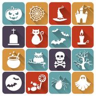 Halloween flat icons Vector set N3