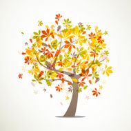 Vector autumn tree N3