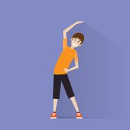 sport fitness man exercise workout flat icon vector N2