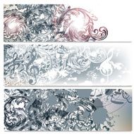 Beautiful backgrounds set with floral design