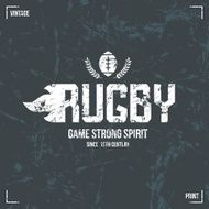 College rugby team badge