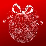 Abstract Christmas ball from snowflakes