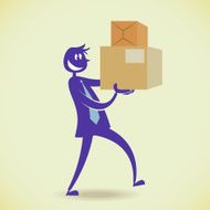 Man carrying a carton box