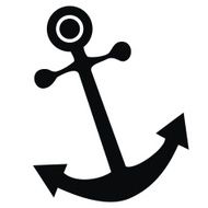 Anchor white background