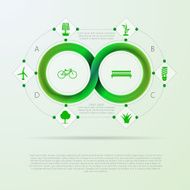 Vector infographic for ecology with Mobius stripe N2