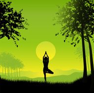 Female in yoga pose