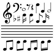 Vector icons set music note N2