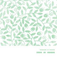Leaves and swirls textile horizontal frame seamless pattern background N2