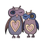 Two cute decorative owls N10