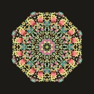 Decorative floral star