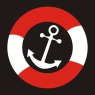 anchor and life buoy
