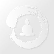 Zen circle and Buddha illustration