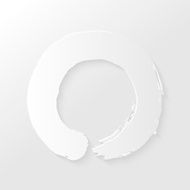 Zen circle paper shadow illustration