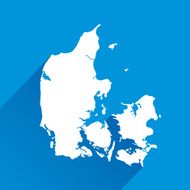 Blue Denmark Map Icon