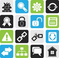 Silhouette Internet and Web Site Icons N2