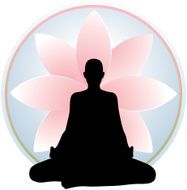 Meditation with lotus flower