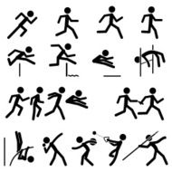 Sport Pictogram Icon Set 02 Track &amp; Field