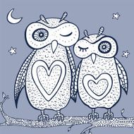 Two cute decorative owls N12
