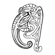 Elephant head Ganesha Hand drawn illustration N8