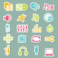 music icons set N2