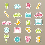 Car service maintenance icons set