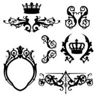 borders crowns floral flourishes