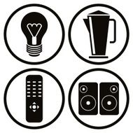 Household appliances icons set 2 N2