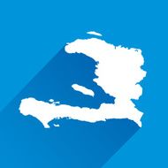 Blue Haiti Map Icon