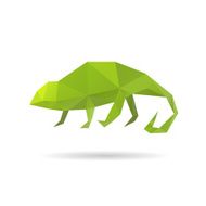 Chameleon abstract isolated on a white background