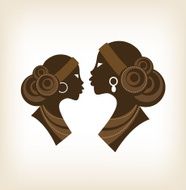 African Mother and Daughter