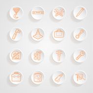 Tools functions menu icons set