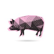 Pig abstract isolated on a white background vector illustration N2
