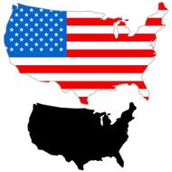 USA map flag N2
