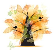 Art tree beautiful for your design N12