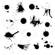 Ink splashes set