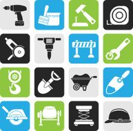 Silhouette building and construction icons N2