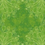 Floral pattern outline tulips N2