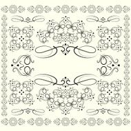 Set of vintage whorls as a frame N2