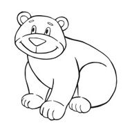 Cute vector bear