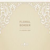 Vector seamless border in Victorian style N49