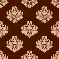 Brown floral seamless pattern N2