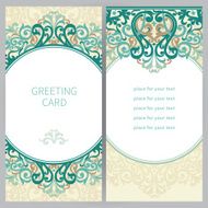 Vintage ornate cards in east style N5