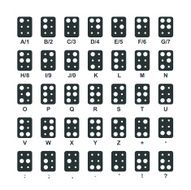 Braille Alphabet Silhouette Icons