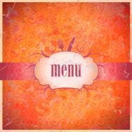 Retro restaurant menu card design