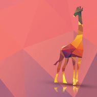 Geometric polygonal giraffe pattern design vector illustration N2