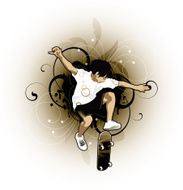 Skateboarder N25