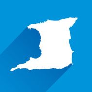 Blue Trinidad Map Icon