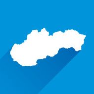 Blue Slovakia Map Icon